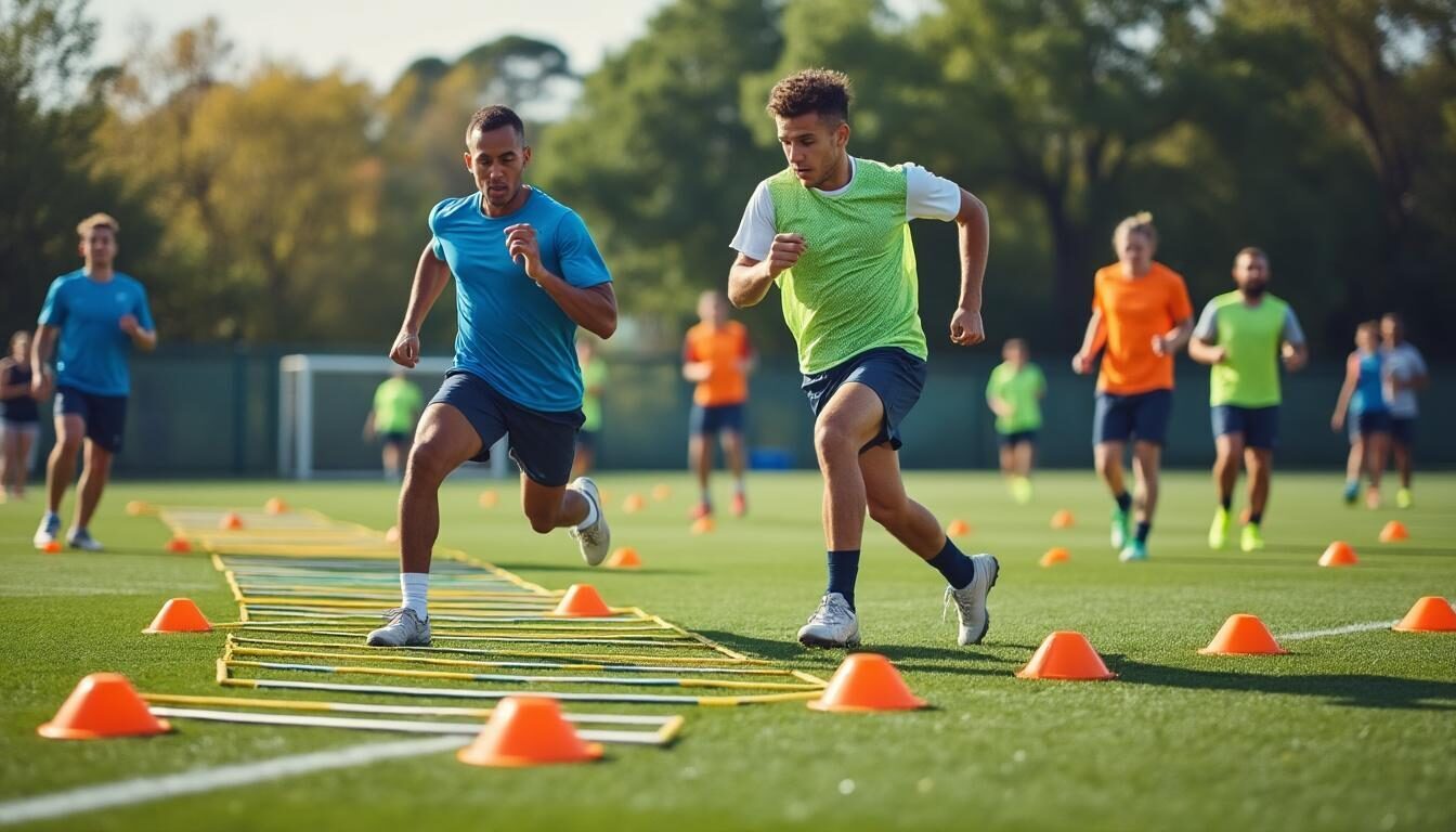 découvrez une sélection d'exercices d’agilité conçus pour améliorer la rapidité et l’efficacité des transitions défense-attaque au football. conseils pratiques et drills adaptés à tous niveaux.