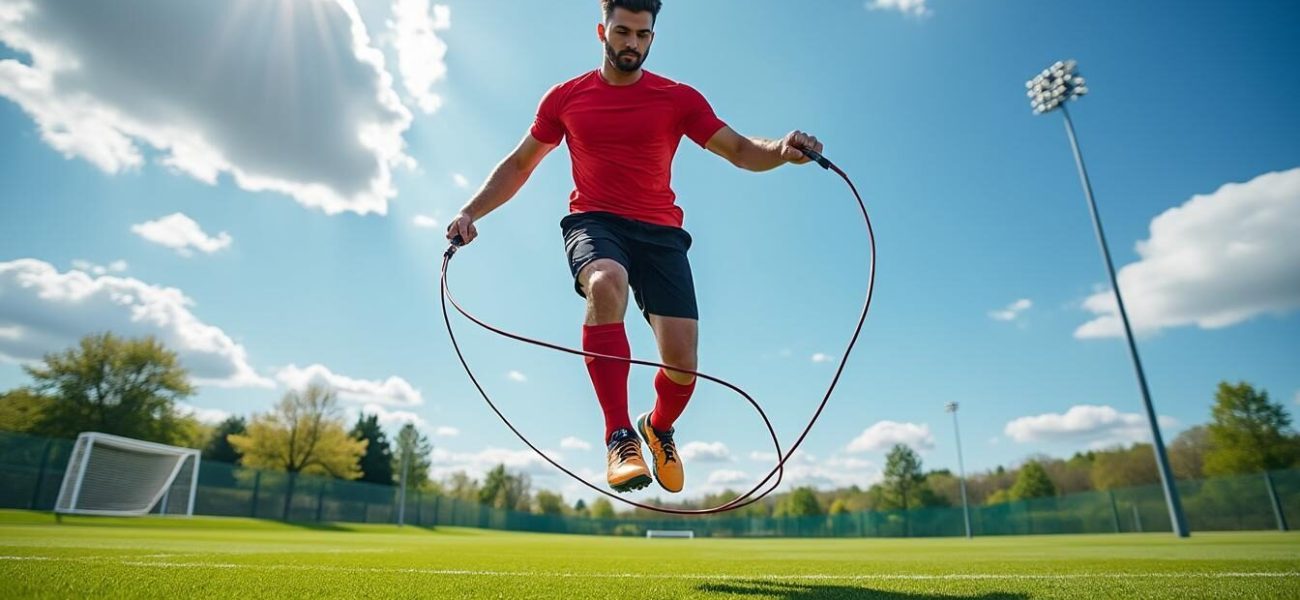 boostez votre endurance et améliorez votre cardio avec ces exercices de corde à sauter spécialement conçus pour les footballeurs. idéal pour développer agilité, vitesse et condition physique sur le terrain.